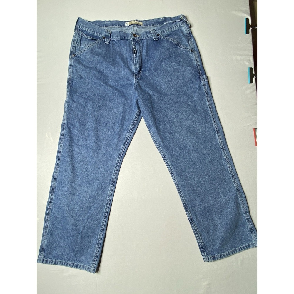 Lee Dungarees Carpenter Jeans 40x30 Relaxed Blue Utility Work Denim - Picture 1 of 9